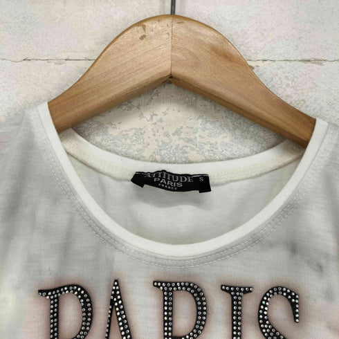 attitude paris ラインストーン クルーネックTシャツ Y2K レディース import:S